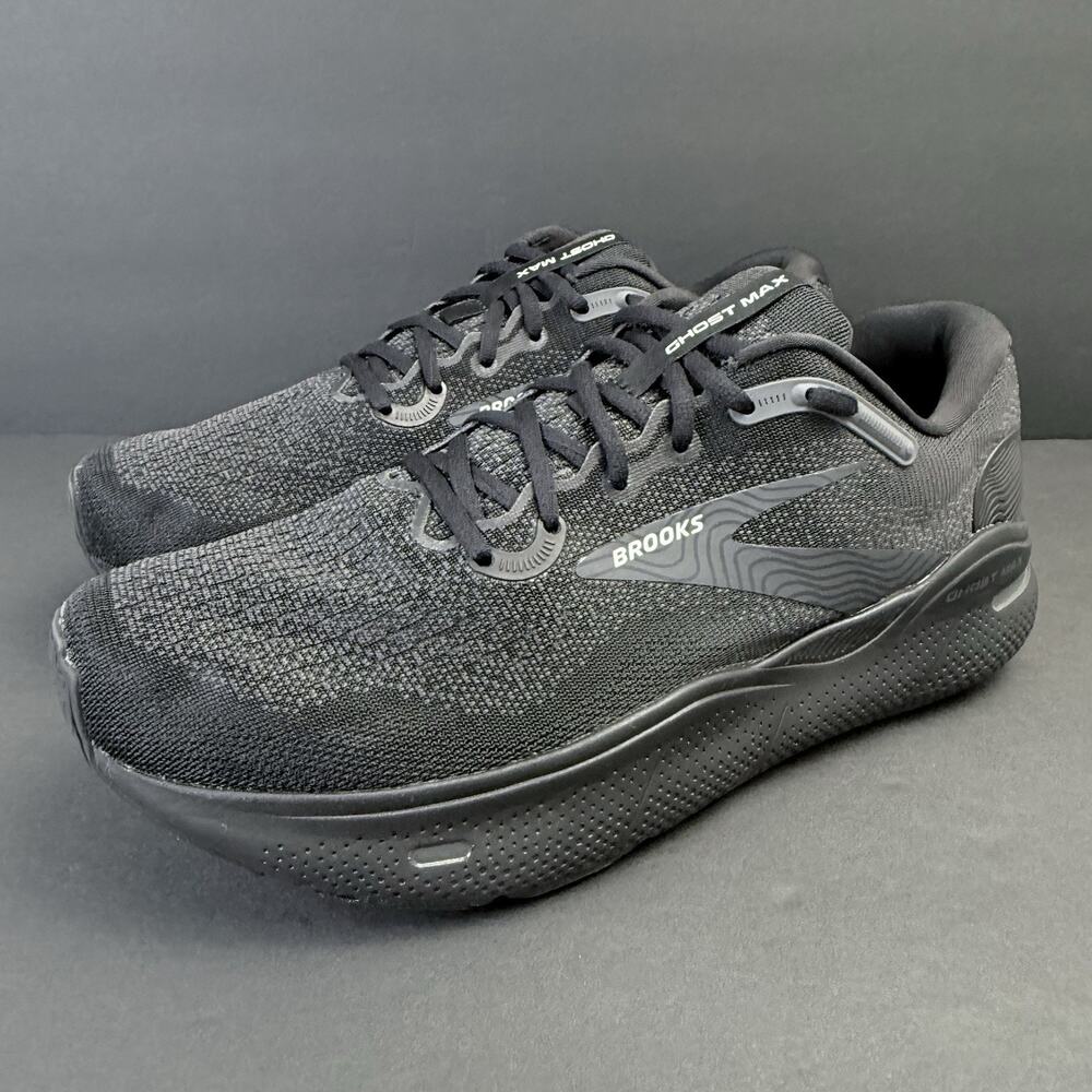 Brooks Ghost Max Men’s 12 2E Wide Black Running Shoes 1104062E020